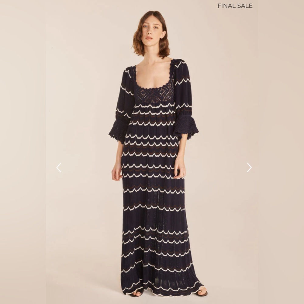 NWT REBECCA TAYLOR Lace Sweaterdress In Marine Blue SIZE S